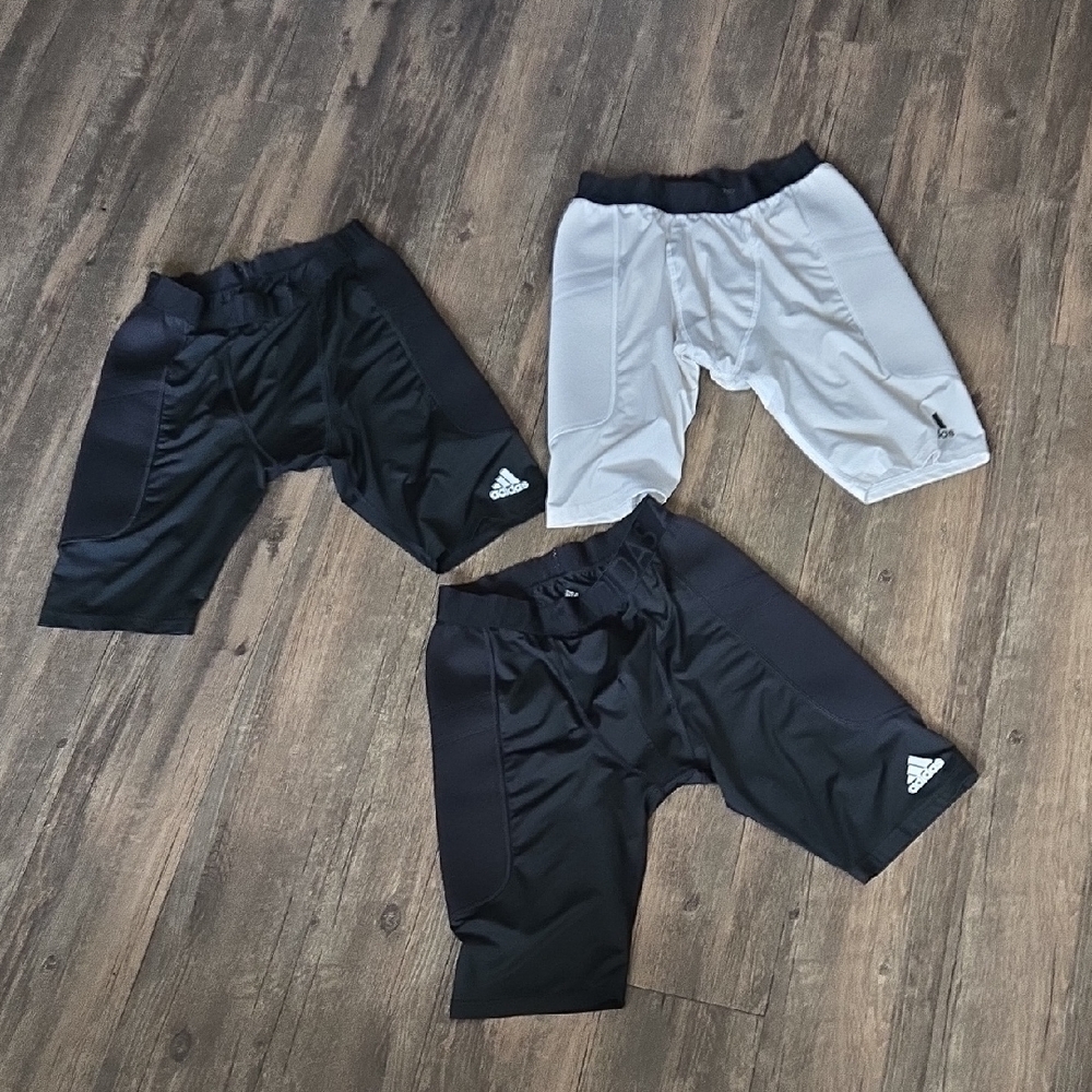 adidas Men’s Athletic Compression Shorts Set - Black & Light Gray